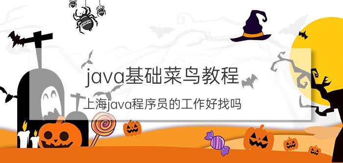 java基础菜鸟教程 上海java程序员的工作好找吗？